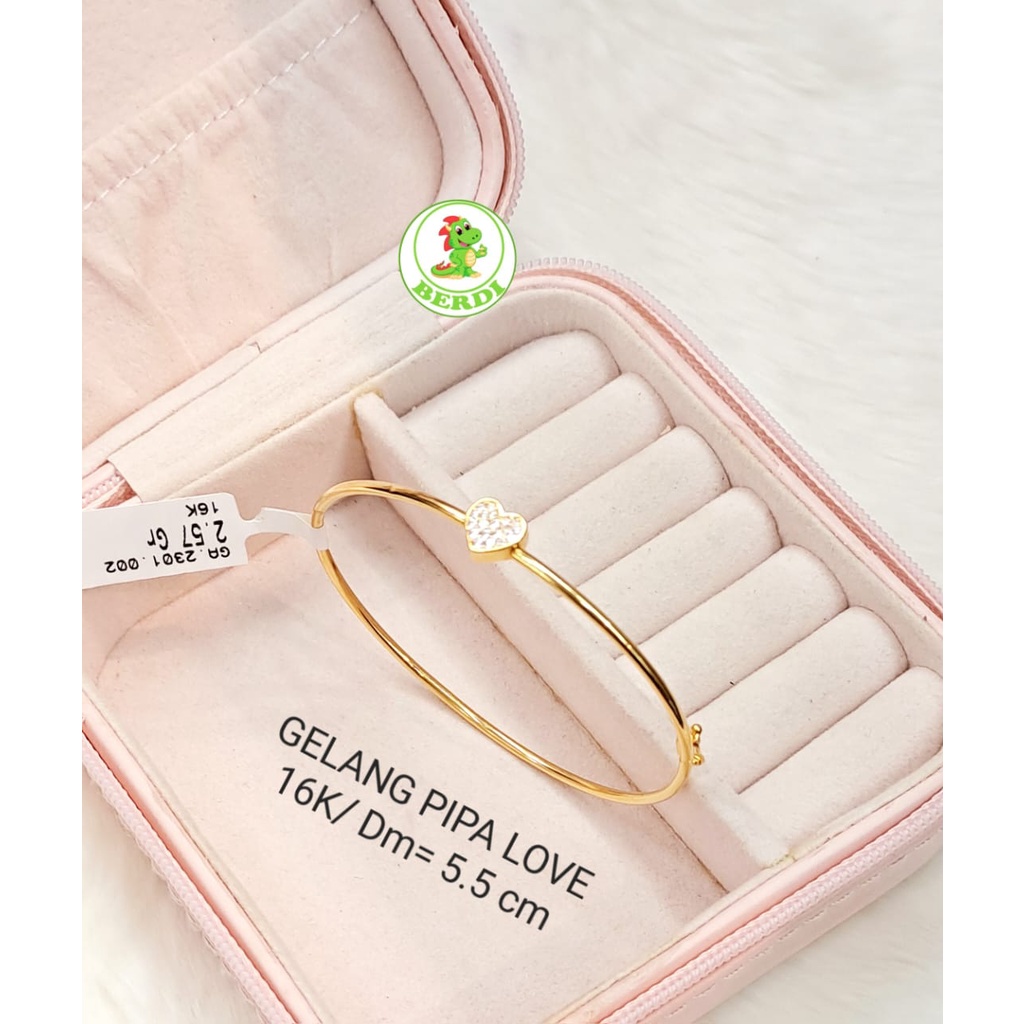 Gelang love bangle wanita dewasa kadar 700 16 karat