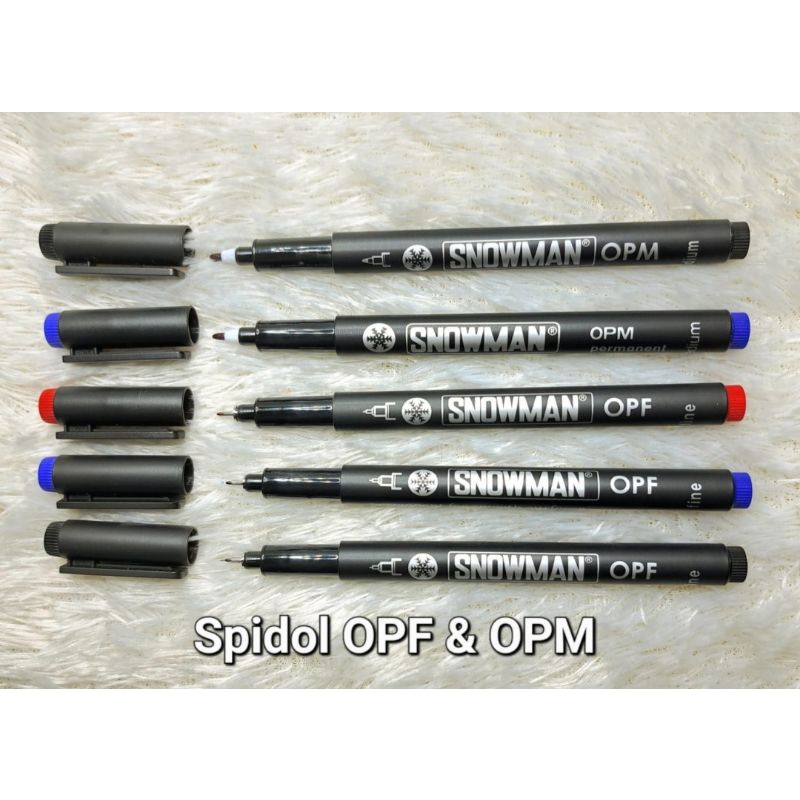 Spidol OPF/OPM/OHP Snowman Hitam/Biru/Merah   . 