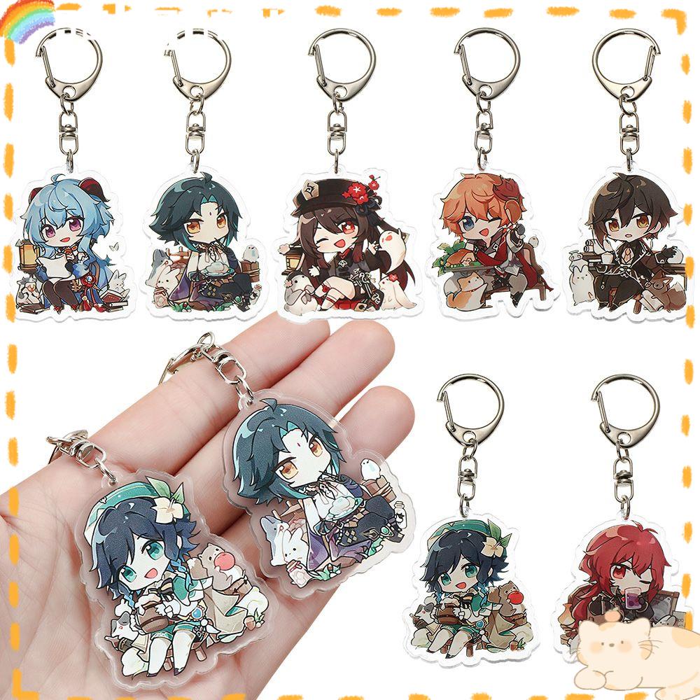 Solighter Gantungan Kunci Anime Koleksi Props Liontin Lucu Aksesoris Jepang Anime Cosplay Car Key Holder