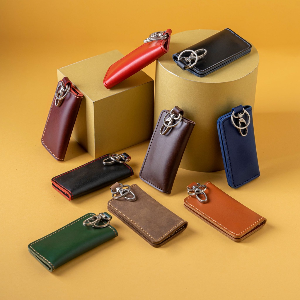 Dompet STNK Kulit Asli - Gantungan Kunci Mobil Motor Model Lipat Buku