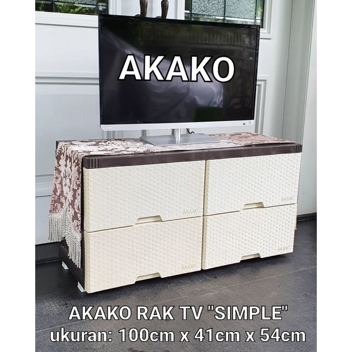 Terlaris Rak Tv Plastik Akako Simple Meja Tv Laci