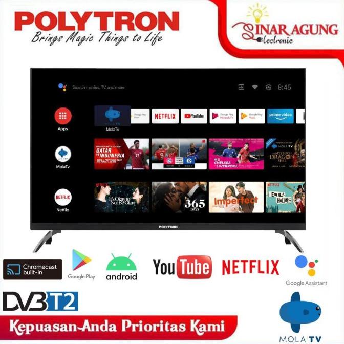 Polytron Smart Android Digital Tv 32Inch Pld 32Bag9953 + Sound Bar