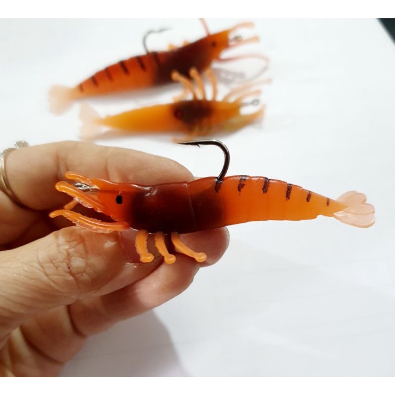 TORNADO SOFT SHRIMP LURE 90 MM 80 MM GLOW IN THE DARK