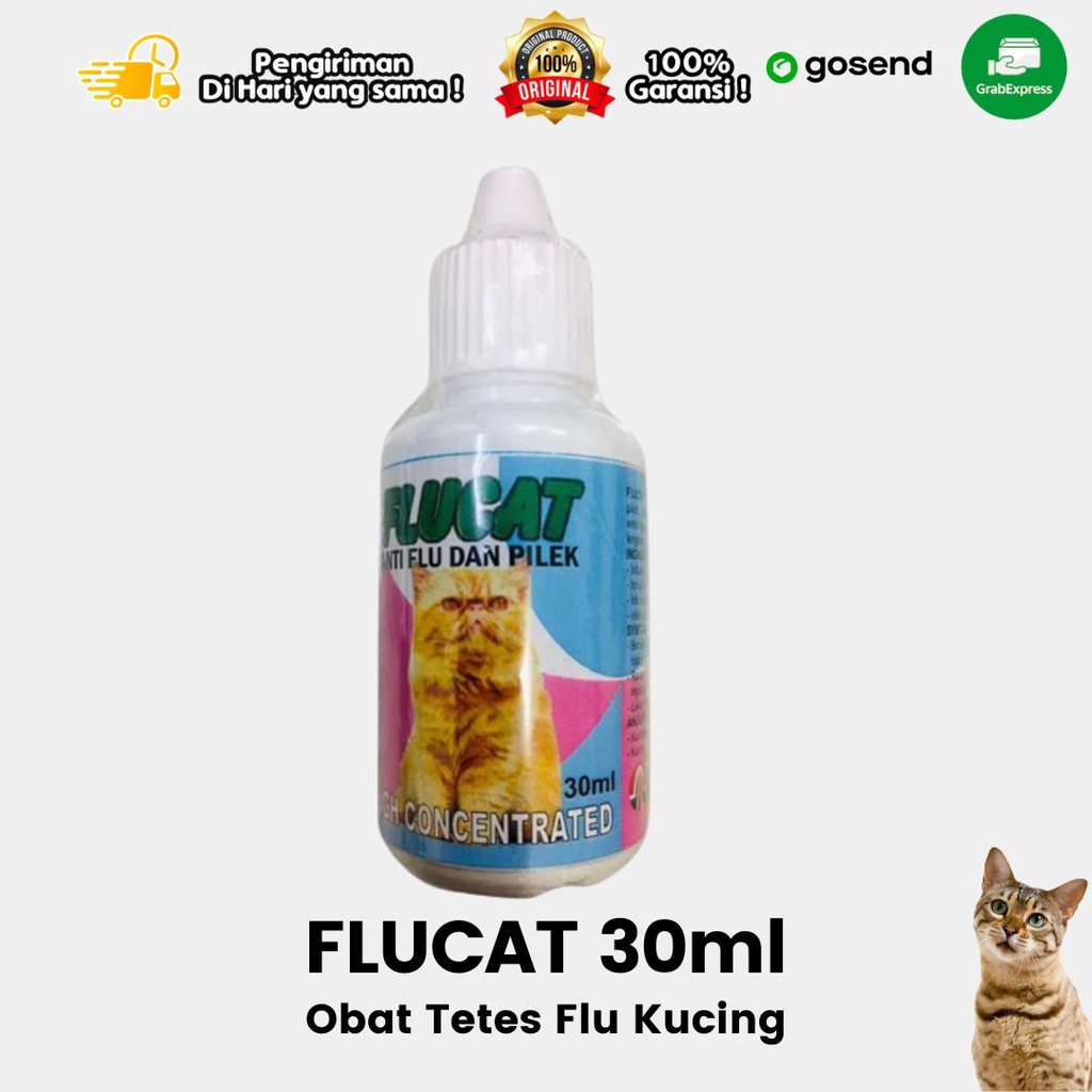 FLUCAT OBAT FLU DAN PILEK UNTUK KUCING 30ML AMPUH 99%