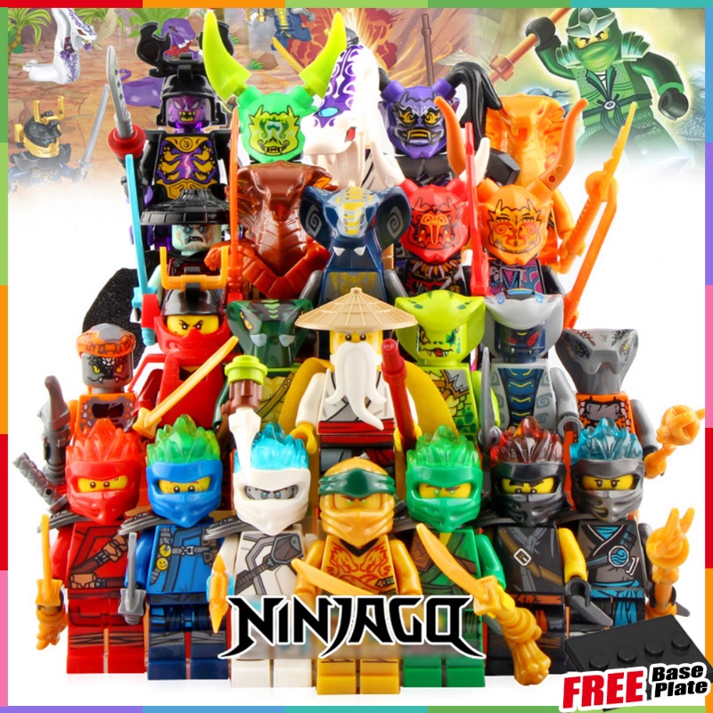 Ninja Master Wu Minifigures General Vex Ninjago Ice Emperor Shark Army Jelly Lord Garmadon Samukai Mainan Angka Mini