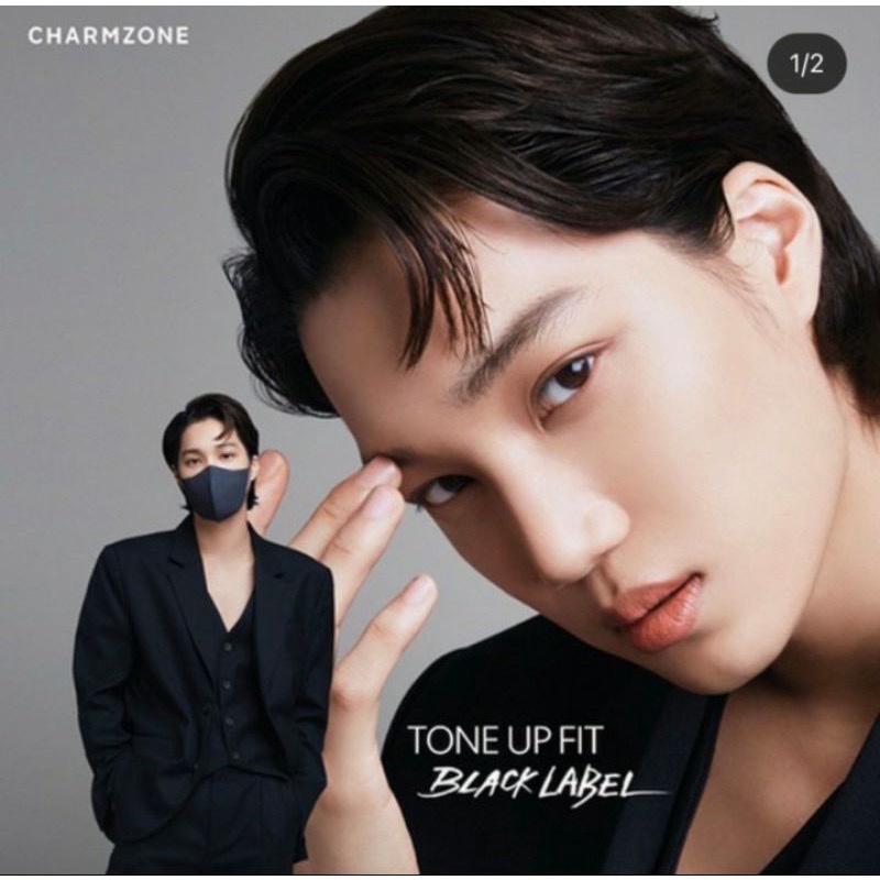 Masker Charmzone x Kai Tone Up Fit Black Label 4 Ply Premium/ Masker 4 Ply Filter