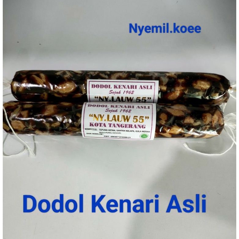 

Dodol Ny Lauw 55 rasa Kenari Asli ( Harga per Pcs - 200 gr )