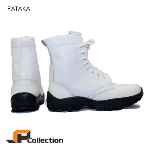 SPC Sepatu Pataka Putih Kulit Sapi Asli Untuk Upacara dan Pasukan Pembawa Lambang