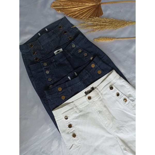 L*FT CELANA JEANS SKINNY WITH BUTTON WANITA-ORIGINAL