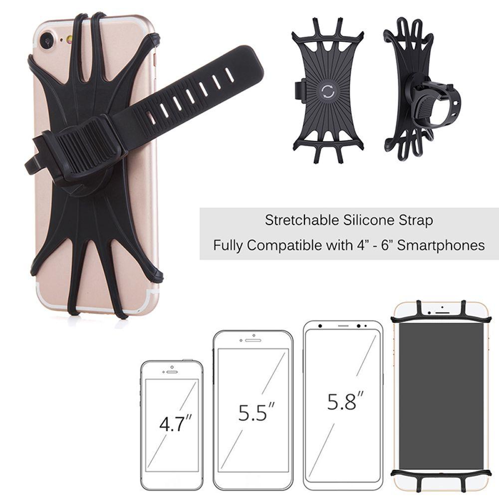 Agustina Dudukan Stang Holder Aksesoris Motor Sepeda Phone Support Rotasi360Anti Goyang Sepeda Phone Holder