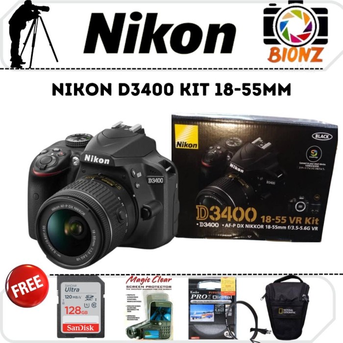 CAMERA NIKON D3400 KIT 18-55MM