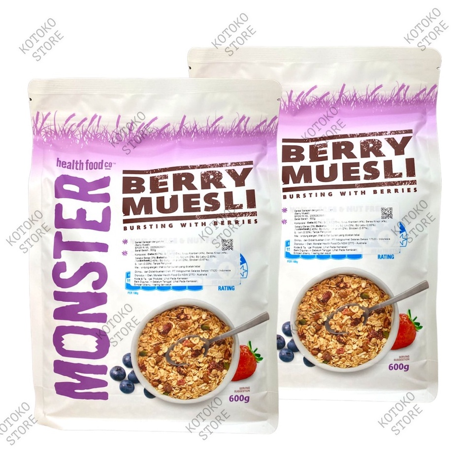 

✨NEW✨ -Monster Muesli Berry Muesli / Sereal Muesli Monster Berry 600gr- 1.1.23