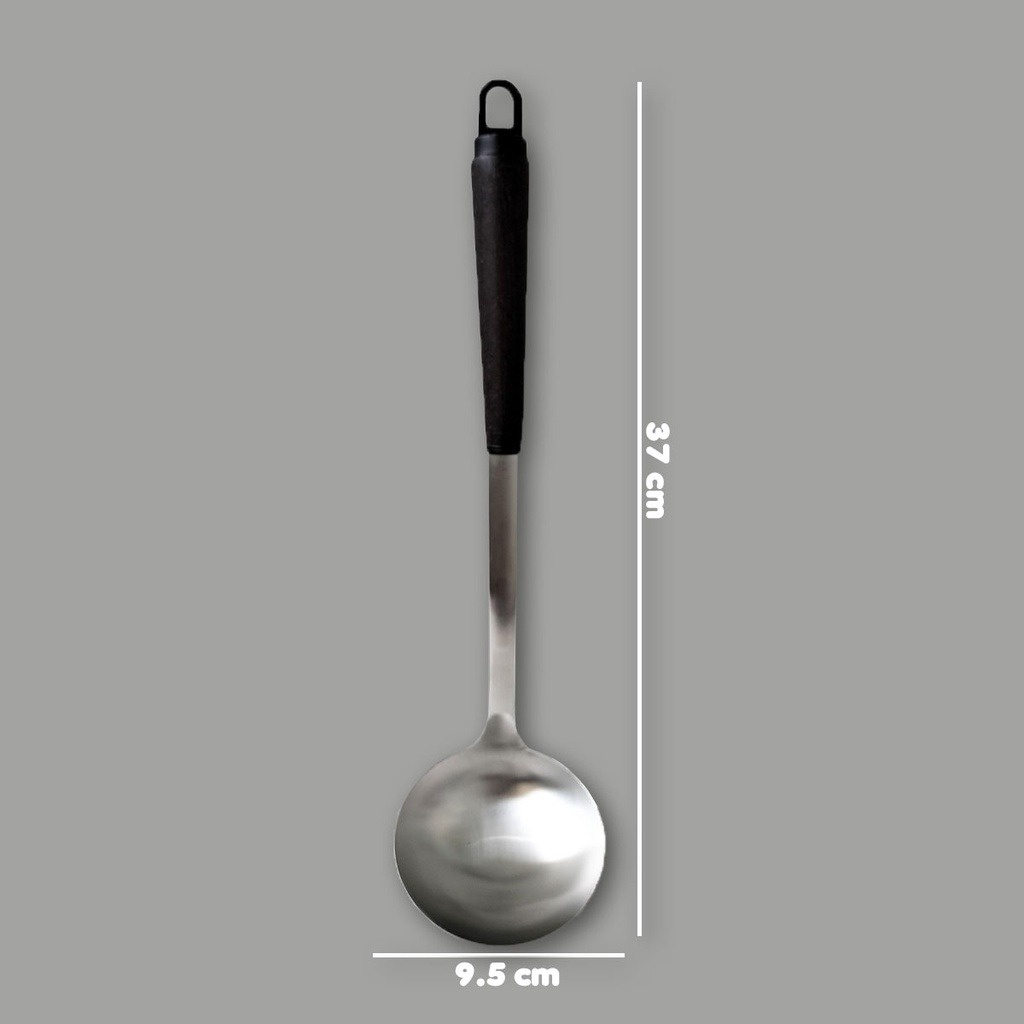 NEXXIO SPATULA MASAK SUS 304 BERKUALITAS / SENDOK SUP / SPATULA COOKING / SPOON SOUP SILVER / CENTONG SUP / SENDOK MASAK