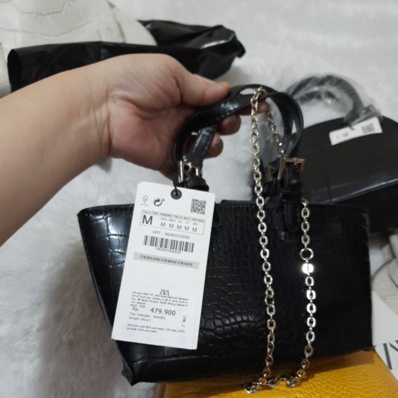 ZaraTasCrocoHitammini