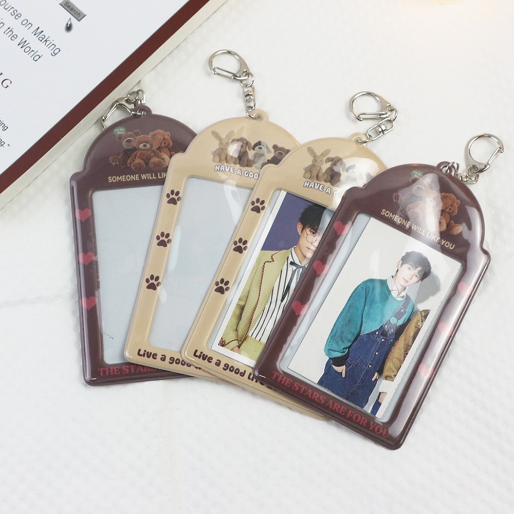 INS Cartoon PVC Card Holder Credit Idol Photo Case Small Card Storage Polaroid Meal Card Name Tags