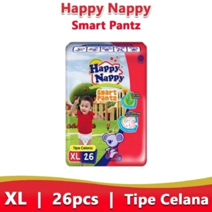 Happy Nappy Smart Pants Popok Celana Bayi XL26 / L30 / M34 / S40
