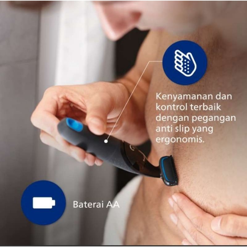 Philips BG1024 Bodygroomer Skin Protection Pencukur Bulu Tubuh Philips BG 1024 Original Garansi Resmi