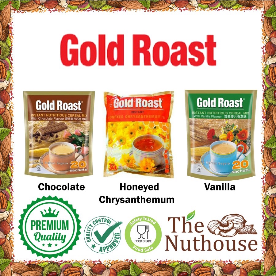 Gold Roast Instant Nutritious Cereal Mix Vanilla / Chocolate / Honeyed Chrysanthemum Tea