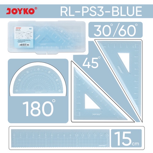 Ruler Penggaris Joyko RL-PS3 1 Set 4 Pcs