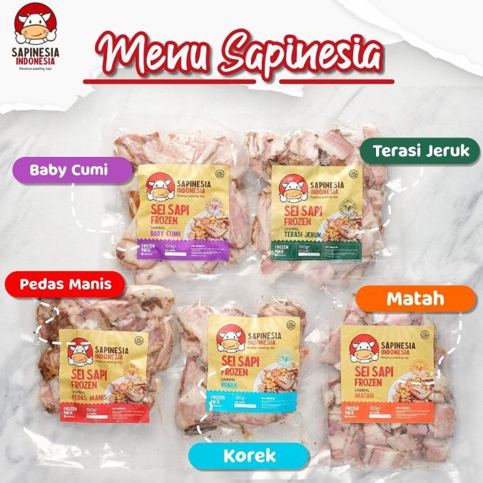 

[L76] Sei Sapi Sapinesia Daging Sapi Asap Beku Frozen 130 Gram
