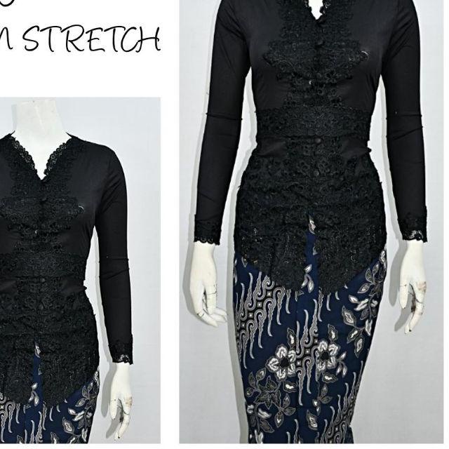 ☉ Indah KEBAYA ENCIM MODERN LENGAN PANJANG BORDIR SENADA KATUN STRETCH KEBAYA WISUDA KEBAYA KATUN KE