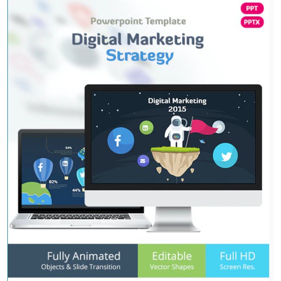 

NS Digital Marketing Animated PowerPoint Template