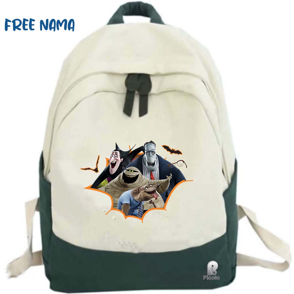 TAS RANSEL BACKPACK ANAK SEKOLAH MOTIF KARTUN HOTEL TRANSYLVANIA UNISEX (FREE NAMA)