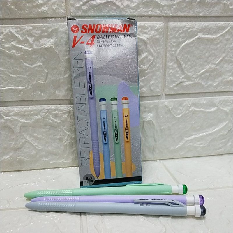 

Pulpen Snowman V4 (selusin 12 pcs)