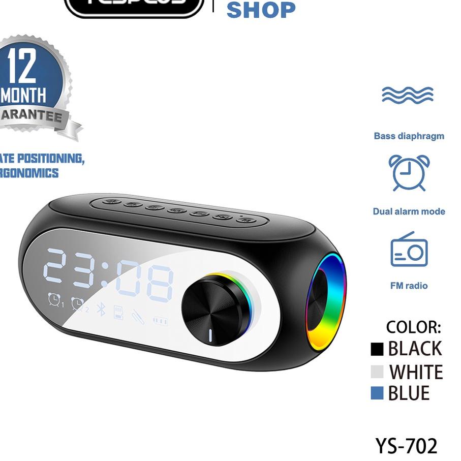 ✺ YESPLUS YS-702 Speaker Bluetooth LED Two Alarm Clock Night Light ✻