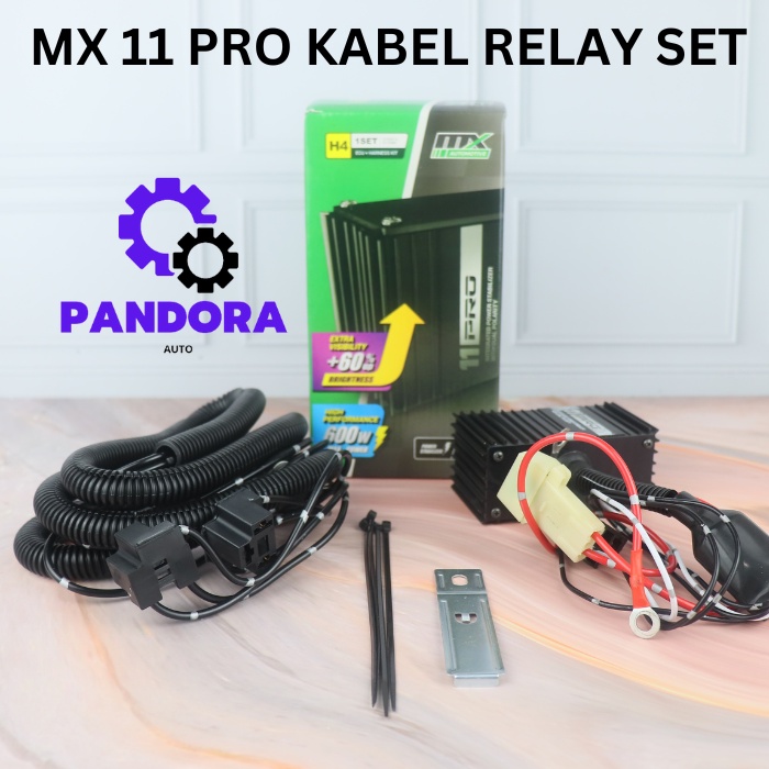 KABEL RELAY LAMPU H4 MOBIL MX 11 PRO - MX11 PROFESSIONAL KABEL SET UNTUK LAMPU UTAMA MOBIL