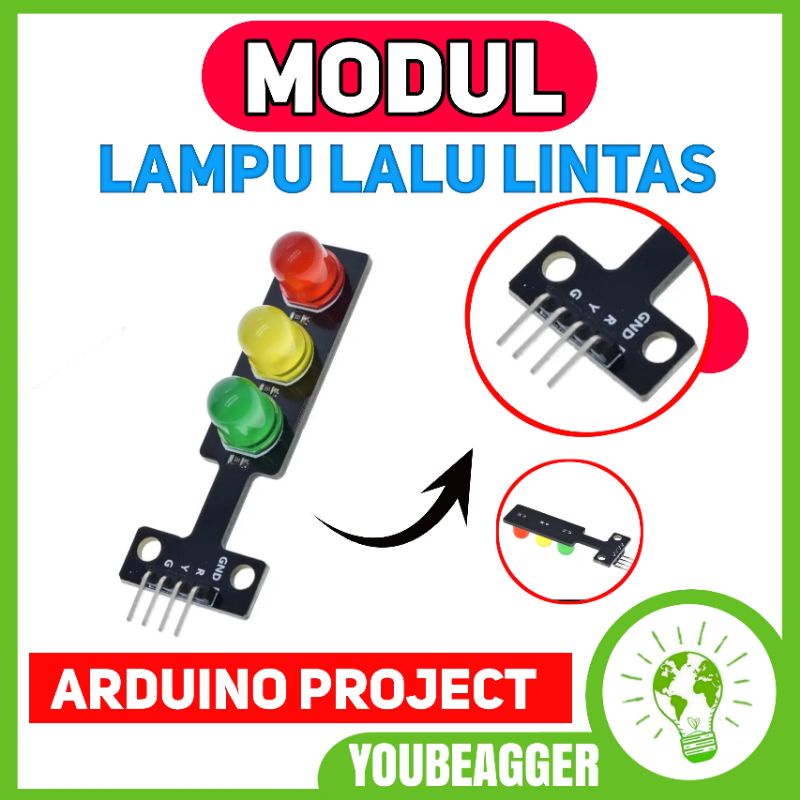 Modul lampu lalu lintas 5v untuk project arduino