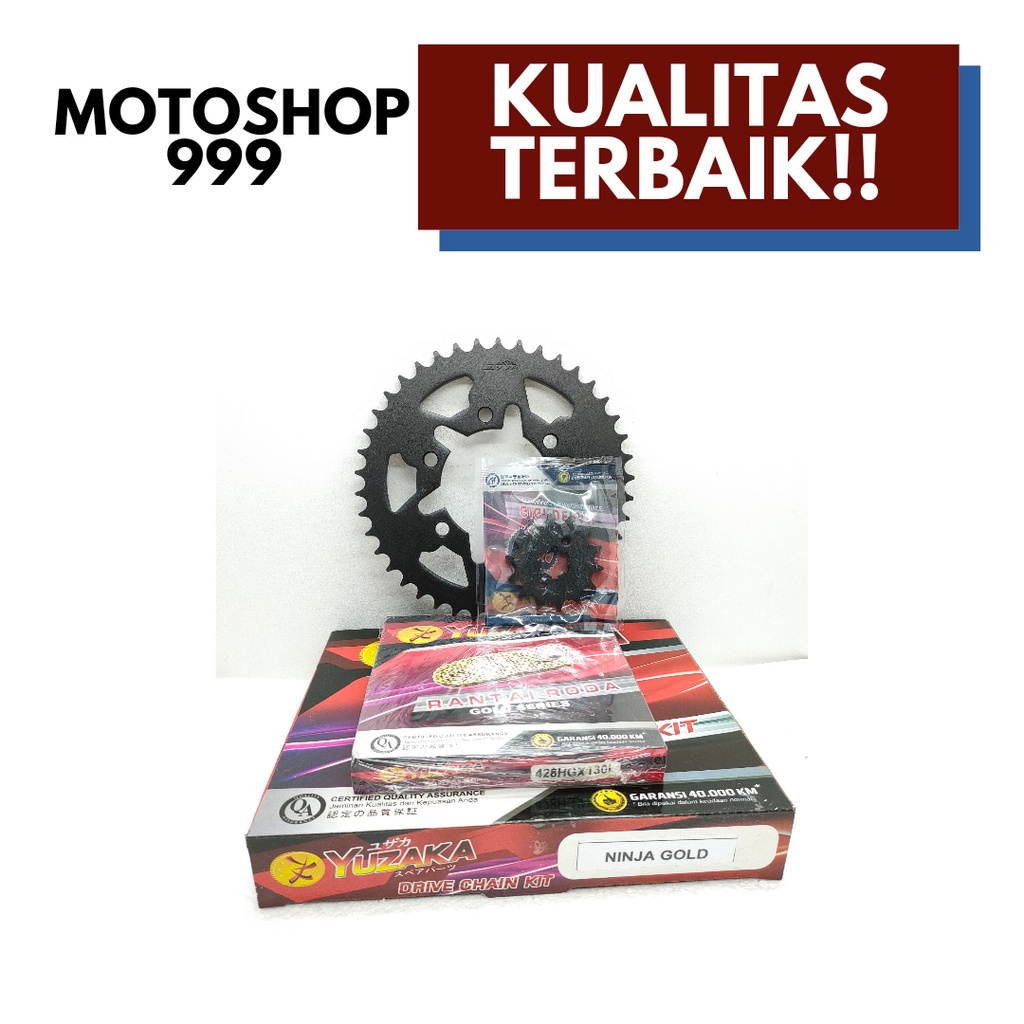 Gear set (GOLD) + rantai Ninja Yuzaka