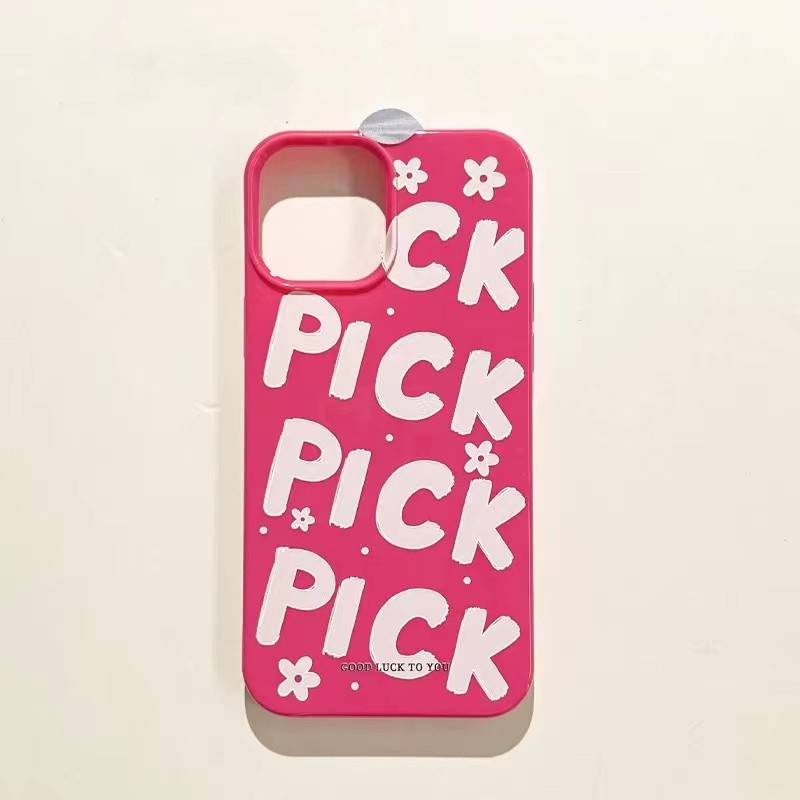 IPHONE Ins Pola Huruf Cocok Untuk Iphone14 14pro 14plus 13 13mini 13pro 13prm iPhone12 7Plus 8Plus Xr XS 13 12mini Pro Max Empat Sudut Casing Ponsel Tahan Guncangan