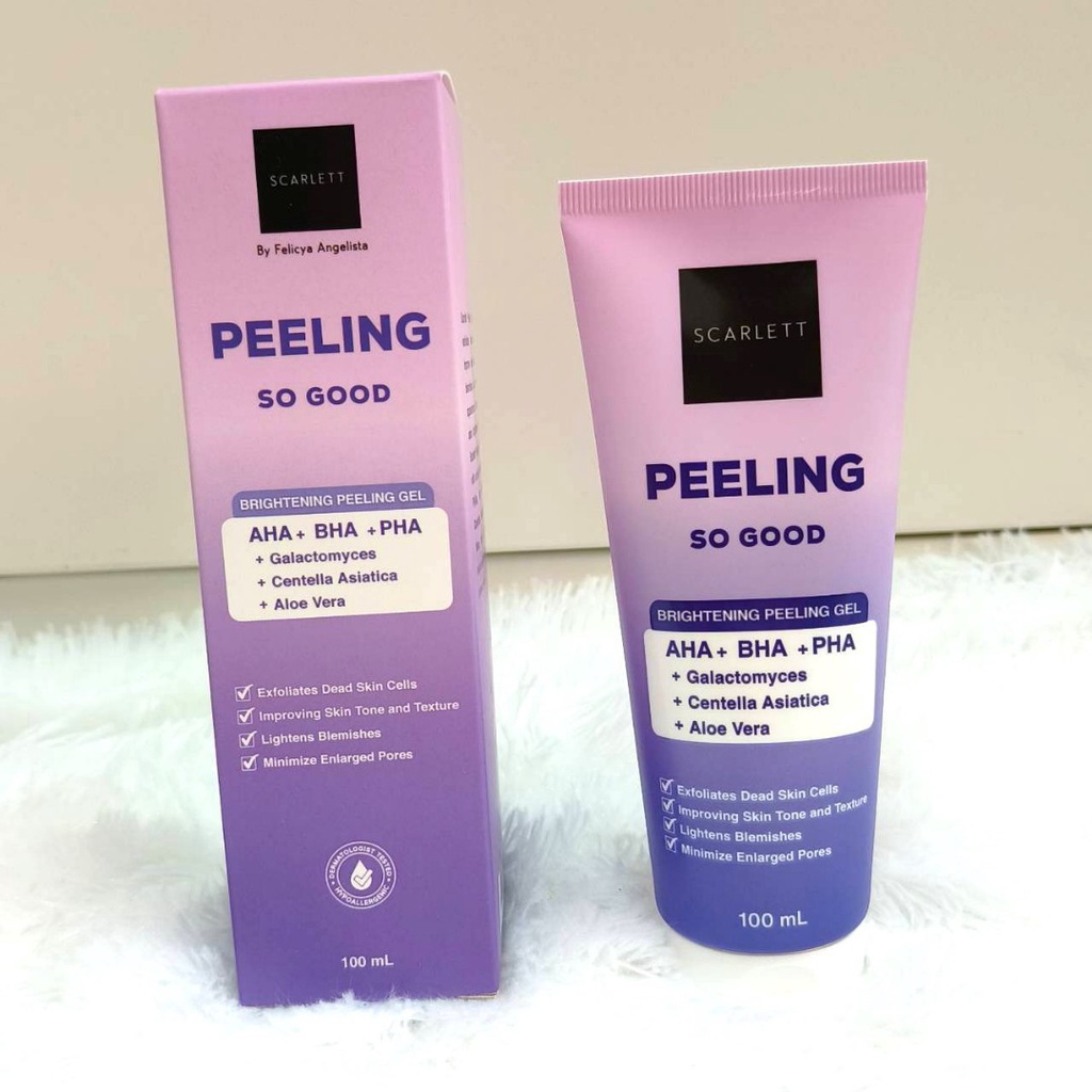 [COD] Scarlett Whitening Peeling Gel Peeling So Good dengan Kandungan AHA + BHA + PHA Mengangkat Sel Kulit Mati pada Wajah