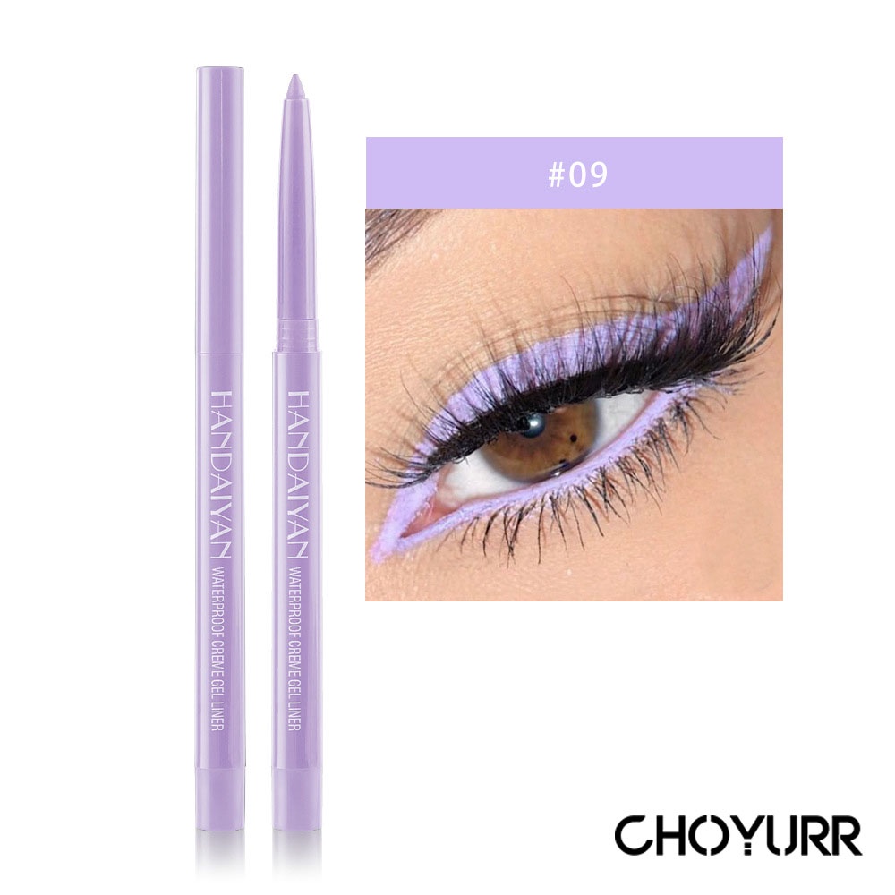 【COD】Eyeliner Pensil Warna Putih&amp;Hitam&amp;Ungu Eyeliner Gel Colorful  Warna Warni Eye Liner Anti Air Dan Smudge Original Import -CH