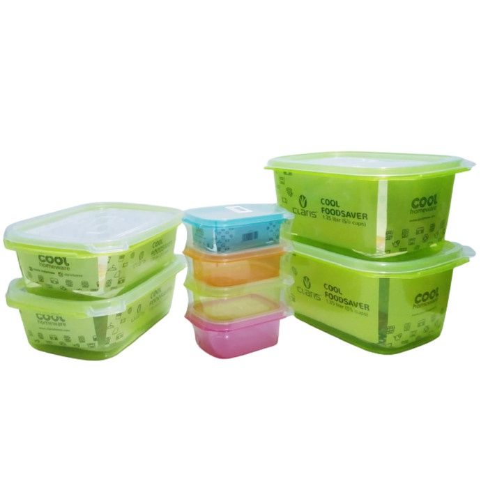 

(COD) Claris Parcel Tempat Makan Set/Paket Kotak Makan set Mix Color