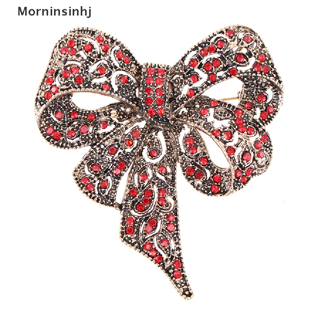 Mornin Berlian Imitasi Ikatan Simpul Bros Wanita Bunga Logam Pernikahan Pesta Kantor Pin Hadiah id