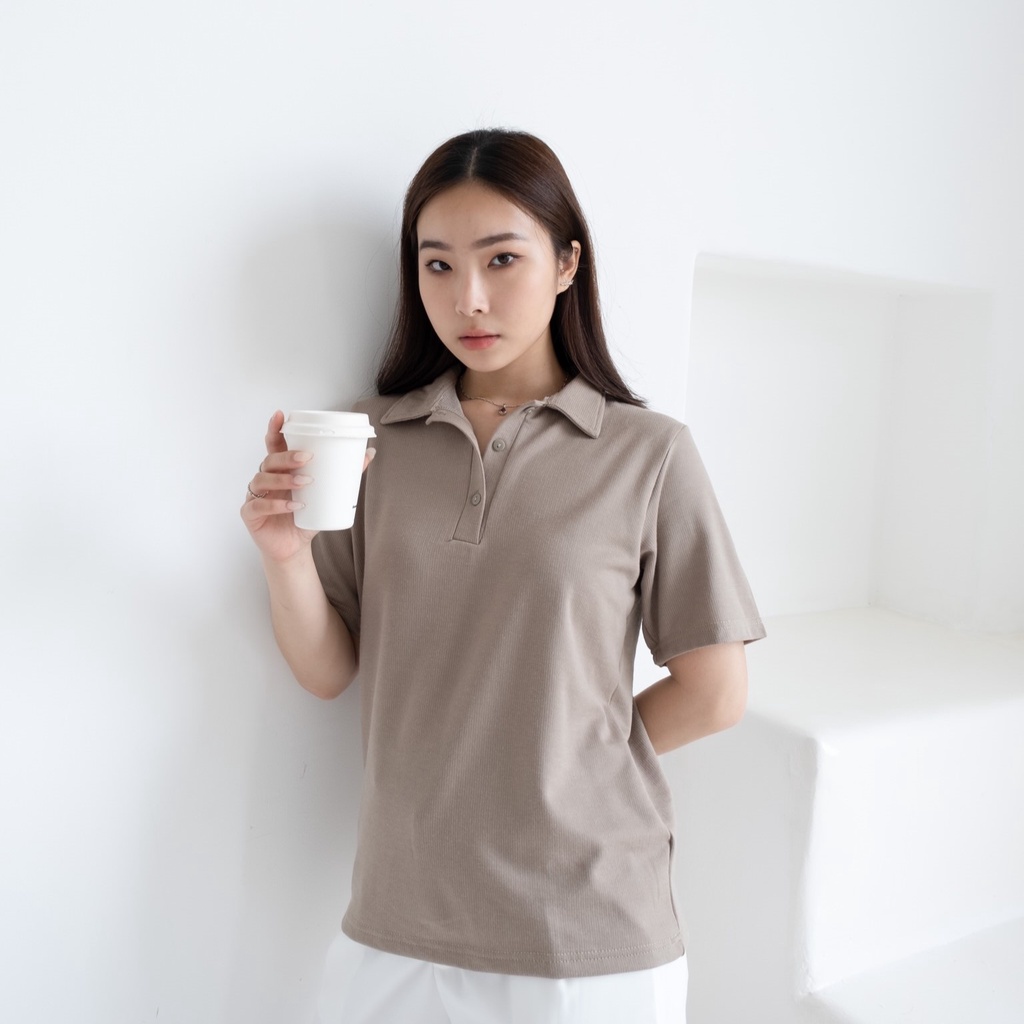 Beige Studio - Coast Top / Atasan Lengan Pendek Wanita