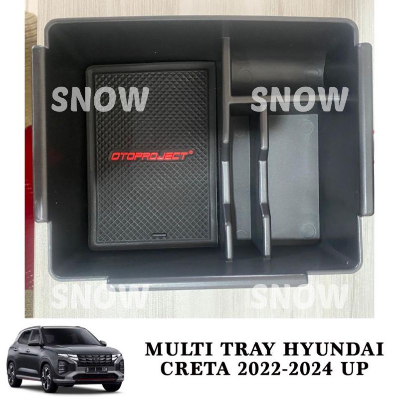 Multi Tray Consule Box Hyundai Creta 2022 2023 2024 Up Hitam