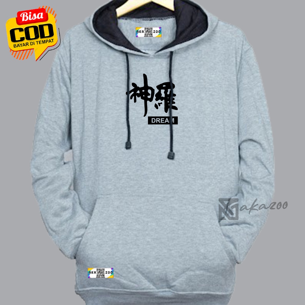 hoodie distro pria original bahan flece Abu Muda sweater oversize pria xxl ziper hoodie japan jumbo akazoo.id