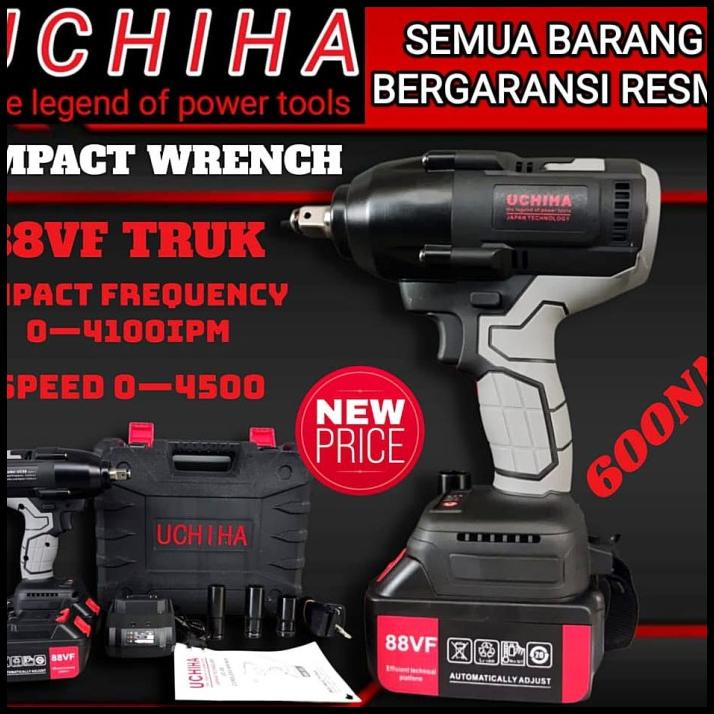 Impact Wrench Bor Buka Baut Baterai Cordless Uchiha 48V Brushless