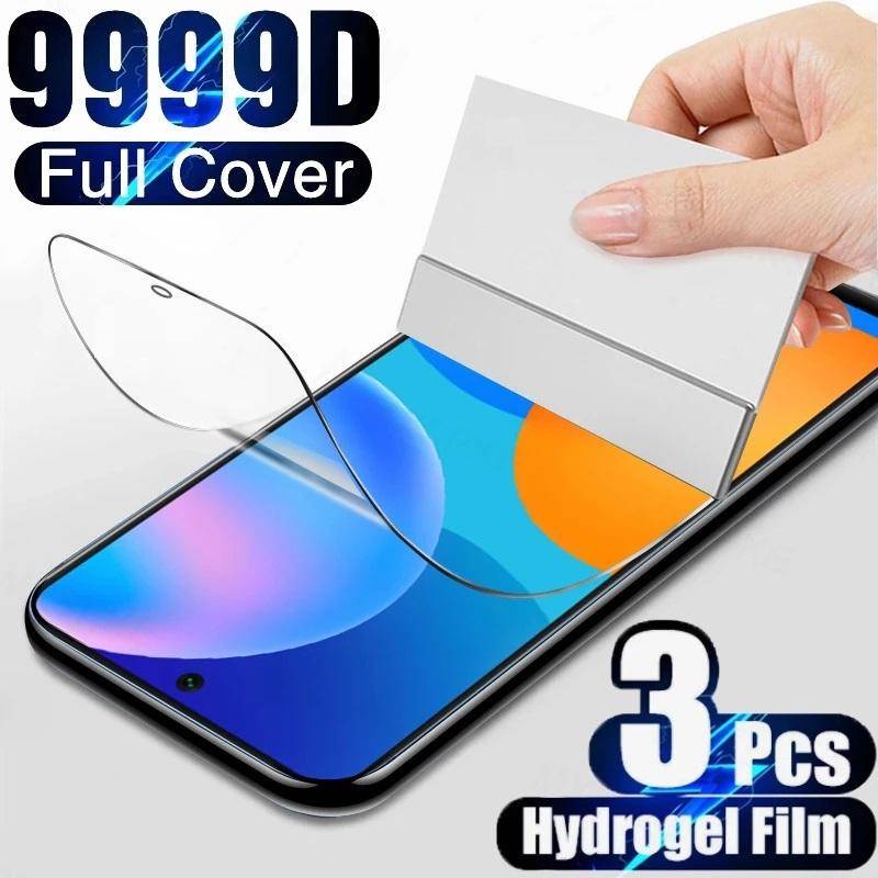 3pcs Untuk Huawei Mate50 40 30 20x10 Pro Lite 5G Hydrogel Film Full Screen Protector Film Case Untuk Huawei P50 P40 P30 Pro Plus Lite E