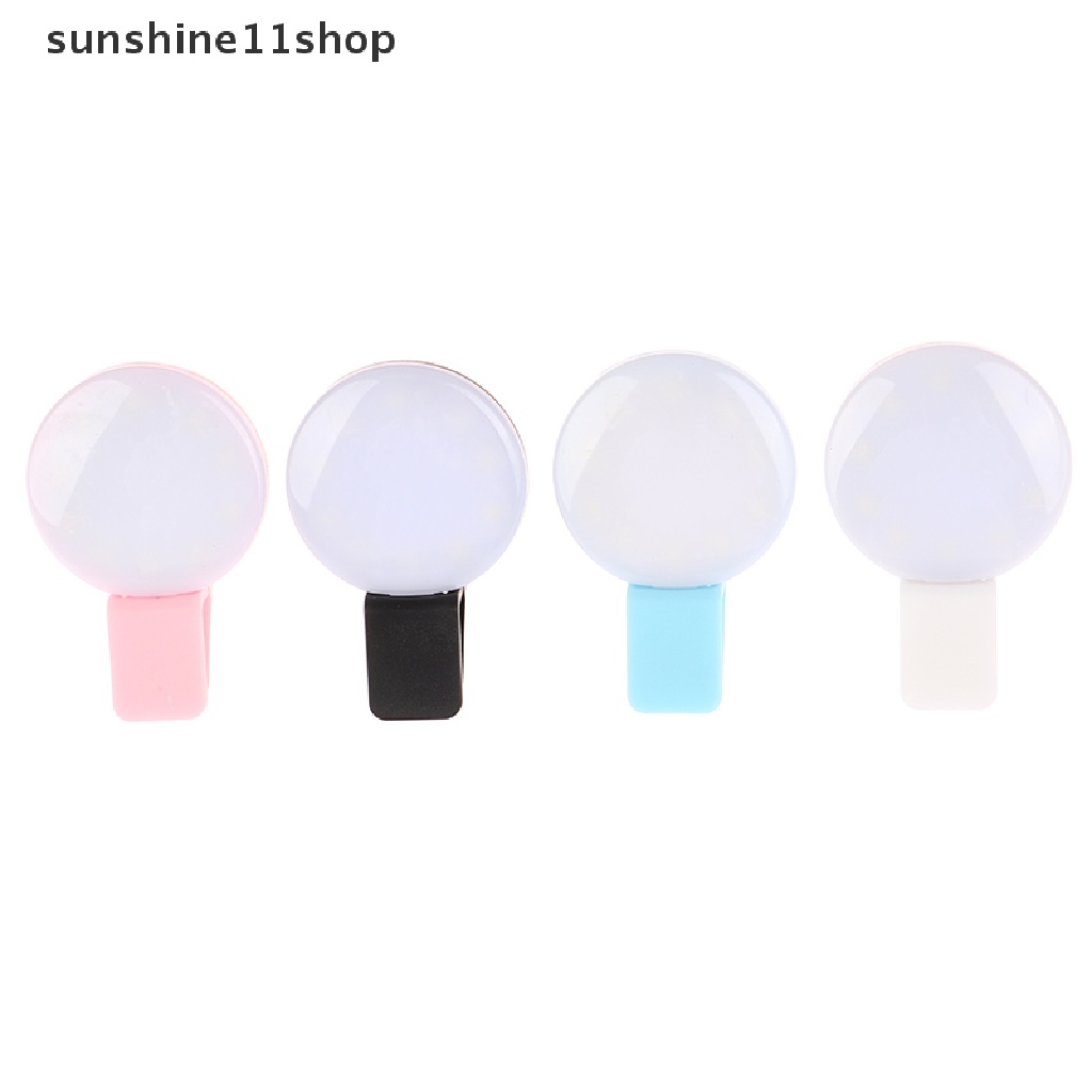 Sho Lampu Cincin Selfie LED Ponsel Portable Mini Tahan Lama Lampu Isi Tiga Stop N