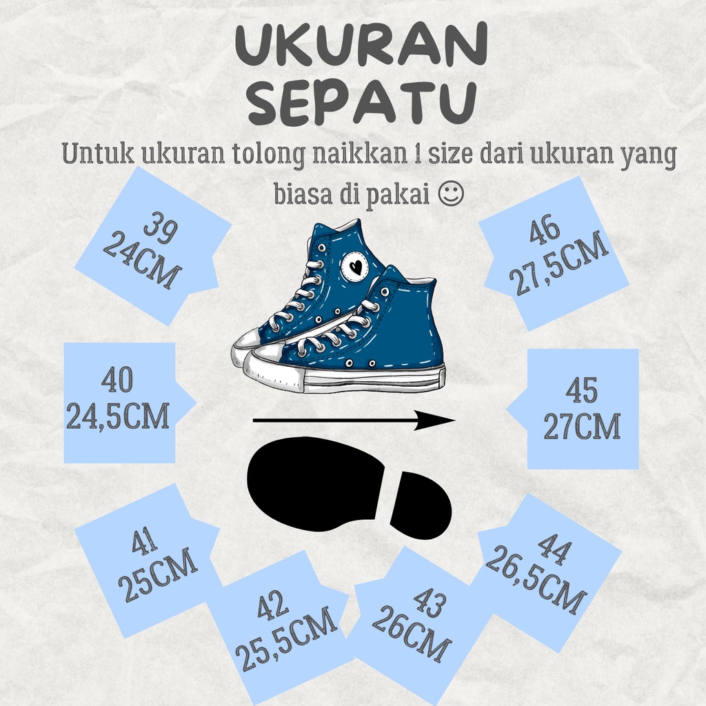 Satu7an SPT 08 Sepatu Sneakers Pria Sepatu Kasual Unisex Kanvas Model Tinggi Sepatu Sekolah Cowok Kekinian