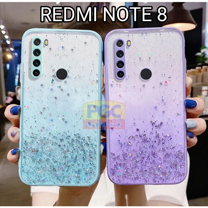 SOFTCASE GLITER  ( XIAOMI REDMI NOTE 8 ) TERBARU CASE DOVE GLITER FUZE TRANSPARAN DENGAN PROTEKSI KA