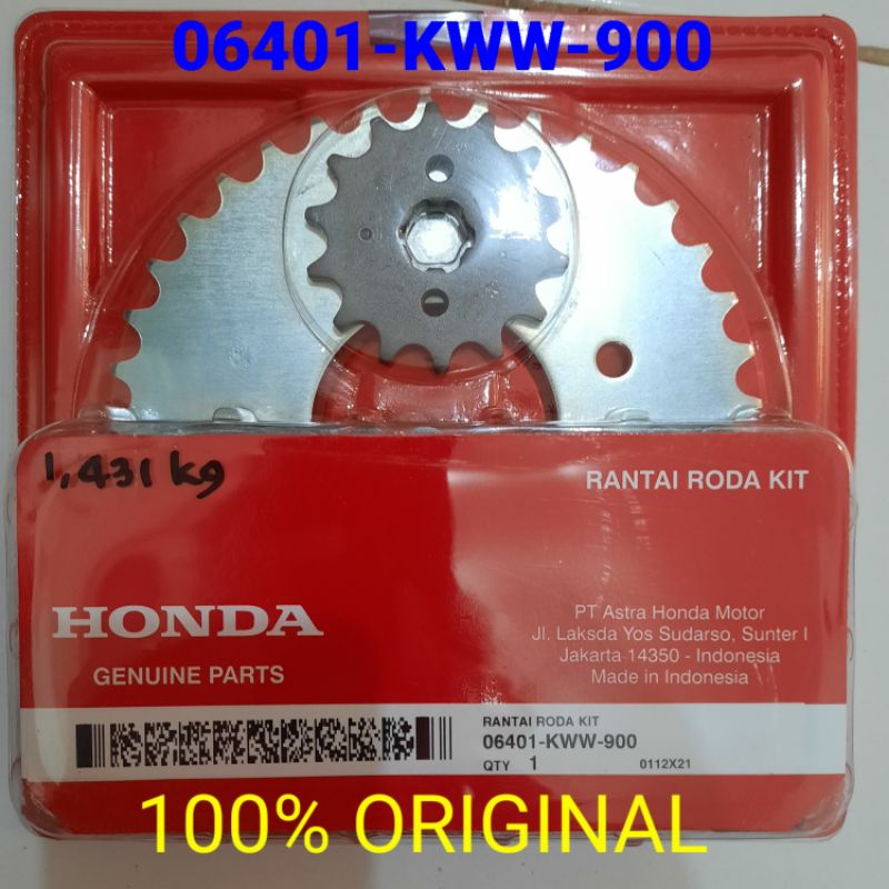 Gir Gear Set Rantai Rante Motor Honda New Blade, Revo Fit/New Revo 110  ORIGINAL AHM