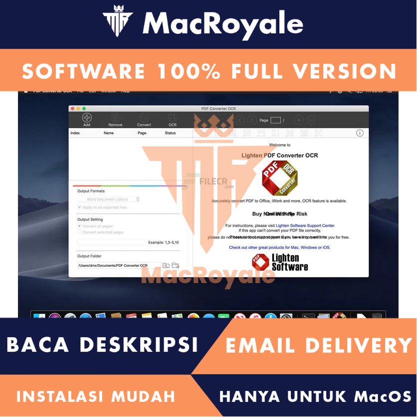 [MacOS] PDF to Word&amp;Document Converter Full Version Lifetime Full Garansi