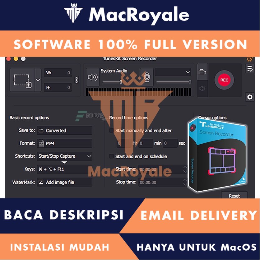 [MacOS] TunesKit Screen Recorder Full Version Lifetime Full Garansi