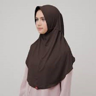 TERLARIS Kerudung Hijab Instan Bergo Zoya Husna Casual - Coklat Pramuka