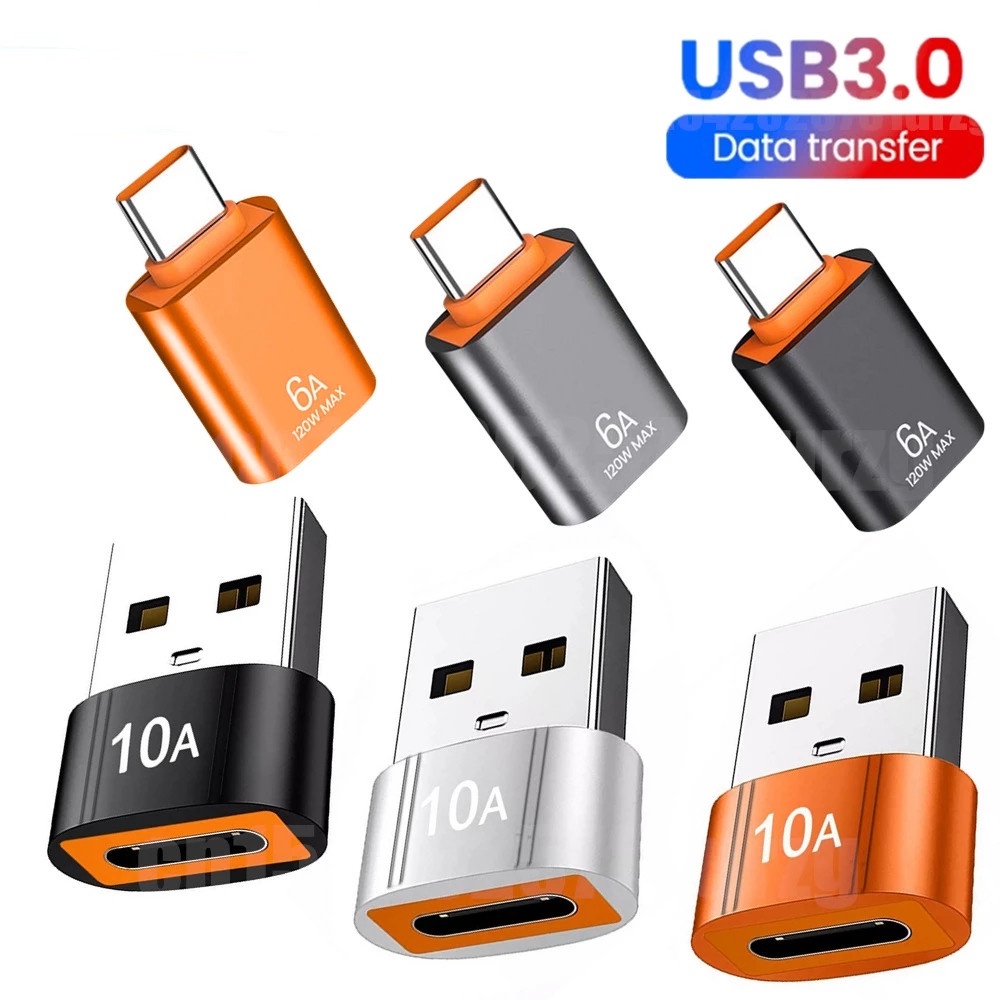 Adaptor Konektor Kabel USB 3.0 Untuk Android USB C OTG Connector PC MacBook Pro USB C Charging Connector 10A USB Ke Tipe-C Dan TypeC Ke USB OTG Converter